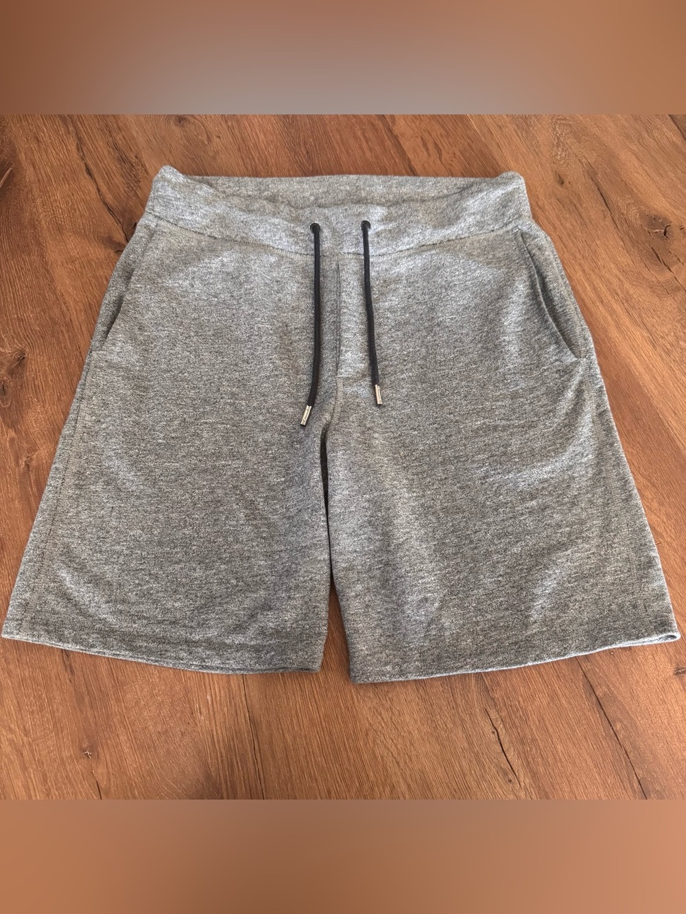 Barneys New York Men's Heather Gray Athletic Drawstring Shorts